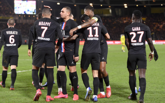法甲-巴黎2-1南特继续领跑积分榜 迪马利亚传射科雷尔破门