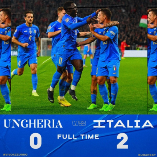 欧国联：意大利2-0匈牙利头名出线 迪马尔科建功