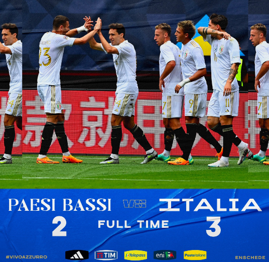 欧国联-意大利3-2击败荷兰获季军 迪马尔科小基耶萨建功贝尔温破门