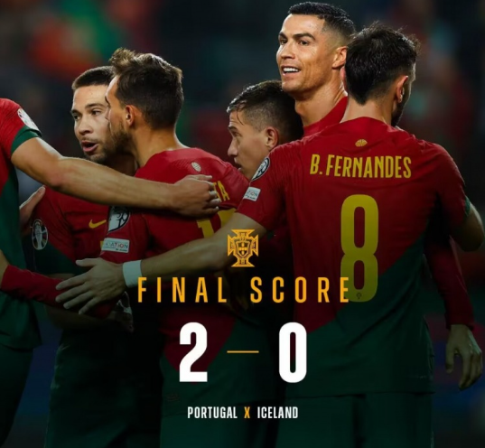 欧预赛-葡萄牙2-0战胜冰岛十战全胜完美收官！ B费破门C罗B席助攻